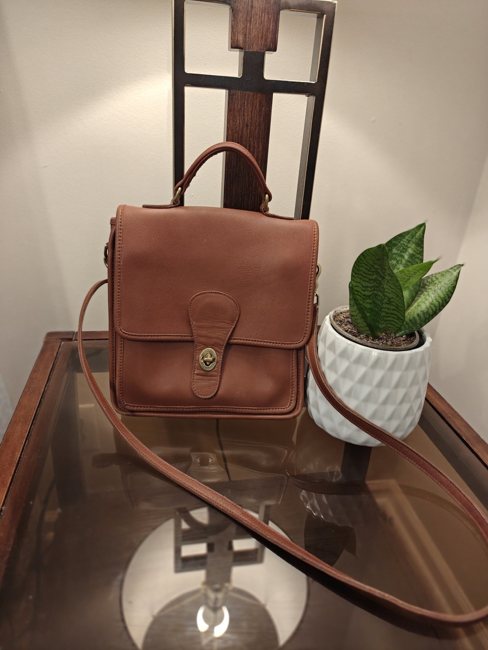 Coach Station Bag Leather 1990's Vintage